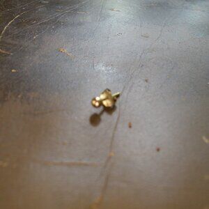 Vintage Unisex 14K Gold Single Small Stud Earring